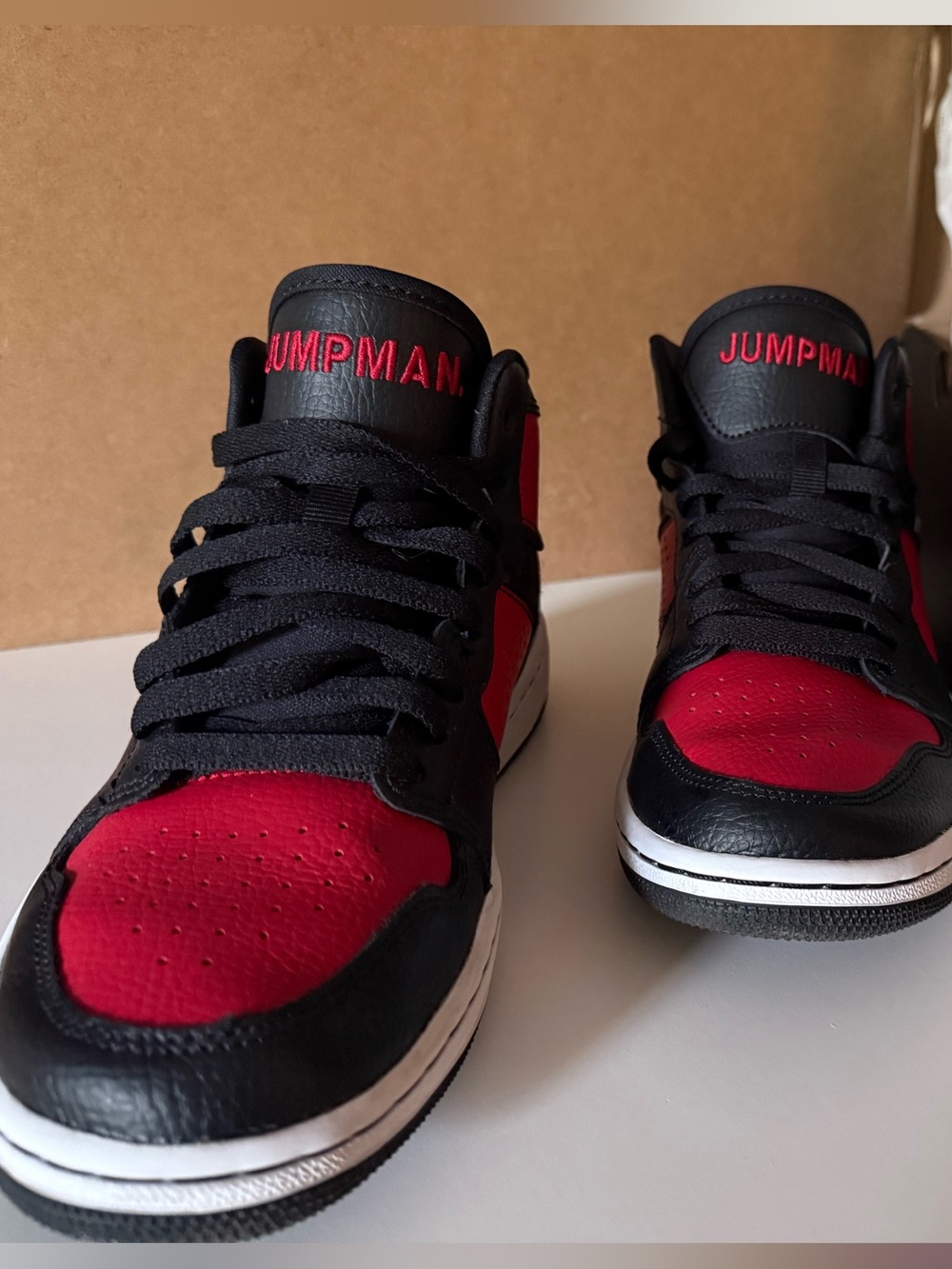 6 Y Jordan Jumpman Red and Black Kids Sneakers